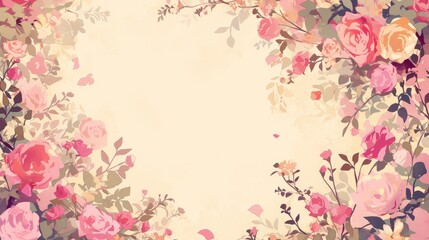 Wall Mural - a beautiful floral background without any visible seams