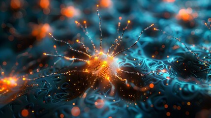 Bioluminescent Neural Network Visualization