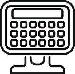 Poster - digital calculator icon graphic with vector illustration for modern computing and financial analysis