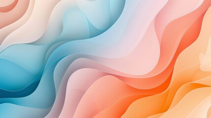 Wall Mural - Vibrant Abstract Background With Wavy Shapes