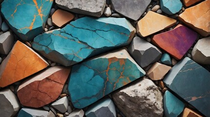 Poster - stone and colorful natural Earth textures mixed in beautiful abstract background 