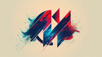 Poster - A logo with colorful paint splatters, perfect for artistic projects