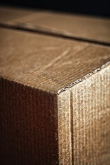 Poster - Detailed shot of cardboard on a flat surface. Suitable for various design projects