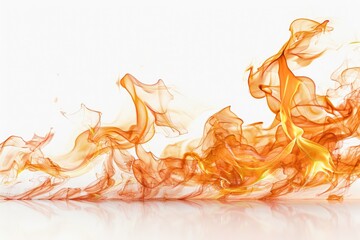 Poster - Close-up view of fire burning on a white surface. Suitable for various design projects