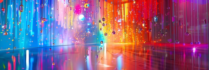 Leinwandbilder - Captivating Celestial Kaleidoscope of Luminous and Vibrant Hues Evoking a Dreamlike Transcendent Realm