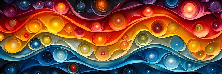 Poster - Captivating Colorful Curves and Waves of Abstract Digital Art Design