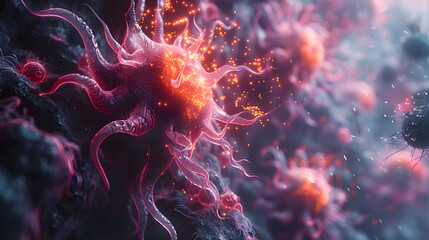 Aufkleber - Captivating Cosmic Explosion of Vibrant Energy and Light