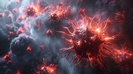 Poster - Captivating Fiery Explosion Dramatic and Powerful Visual Representation of Energy and Chaos