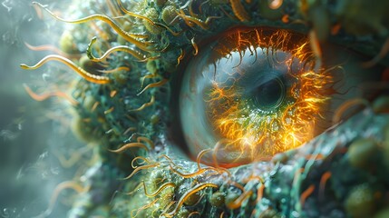 Poster - Captivating Ethereal Eye A Surreal of Nature s Intricate Wonders