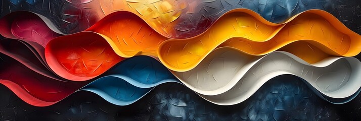 Poster - Captivating Fluid Waves of Vibrant Colors and Intricate Patterns Igniting the Imagination with a Surreal Futuristic Atmosphere
