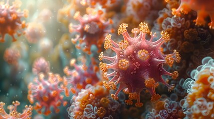 Aufkleber - Captivating Microscopic Structures Exploring the Intricate World of Cellular Biology