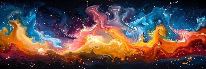 Poster - Cosmic Explosion of Vibrant Interstellar Energies in a Breathtaking Galactic Fusion