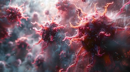 Aufkleber - Cosmic Nebula Explosion Bursting with Fiery Celestial Energy