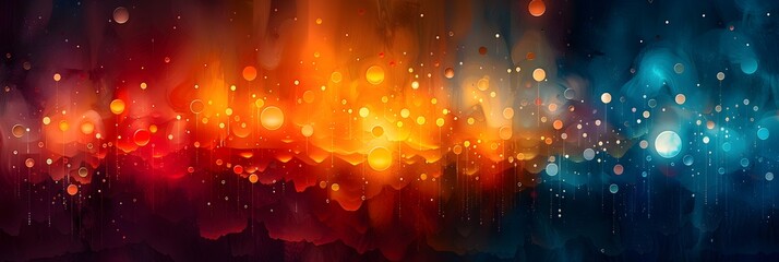 Fototapete - Mesmerizing Celestial Eruption Vibrant Cosmic Explosion of Light and Energy