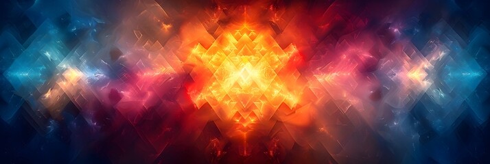 Aufkleber - Mesmerizing Cosmic Explosion of Vibrant Energy and Light