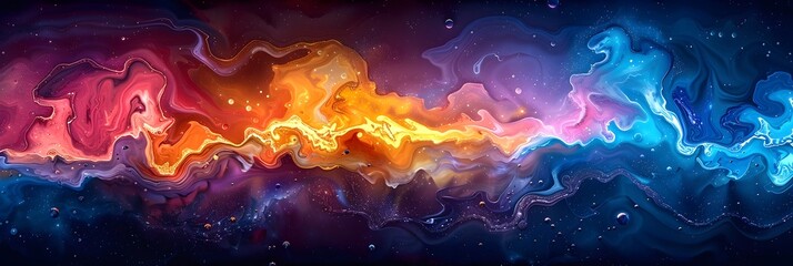 Aufkleber - Mesmerizing Cosmic Inferno A Dazzling Interstellar Dance of Color Light and Energy
