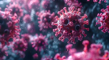 Poster - Microscopic View of Novel Coronavirus Causing COVID 19 Pandemic