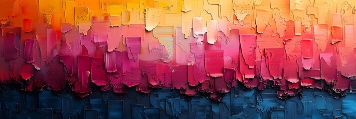 Poster - Vibrant Abstract Painting with Fluid Brushstrokes and Captivating Color Palette