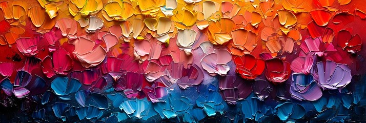 Poster - Vibrant Prismatic Fluid Kaleidoscopic Abstract Digital Painting Art Backdrop