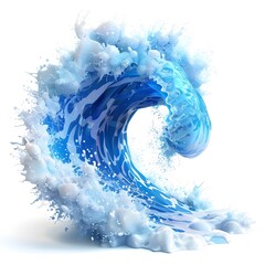Aufkleber - Powerful Ocean Wave Splash Crashing with Motion and Energy