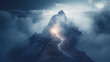 © kichigin19 - glowing path to the top of the mountain, business success strategy, development and growth concept
