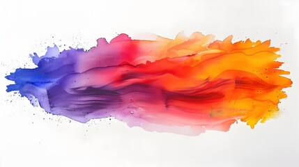 Poster - Vibrant Watercolor Painting on Isolated White Background