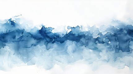 Poster - Ethereal Watercolor Mist Serene Composition with Thoughtful Negative Space and Calligraphic Elements on Clean Background