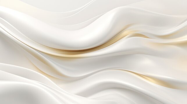 White and gold waves background