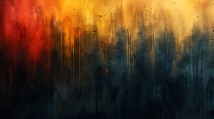 Poster - Mesmerizing Explosion of Colors and Textures in a Dramatic and Futuristic Landscape
