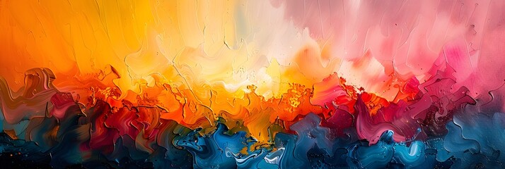 Poster - Vibrant Explosion of Colorful Fluid Abstractions Captivating Acrylic Painting Capturing the Essence of Dynamic Energy and Motion
