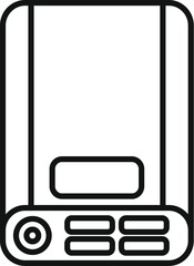 Poster - Line art icon of a smartphone, suitable for web, apps, and technologythemed designs