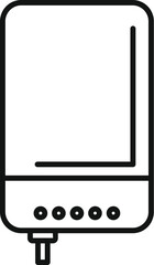 Poster - Vector illustration of an external hard drive icon, showcasing minimalist design