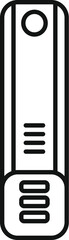 Poster - Black and white line icon of a contemporary usb stick, suitable for various digital design uses