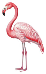 Sticker - PNG  Flamingo bird drawing animal red. 