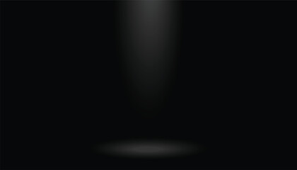 Poster - Black studio room background, product showcase with spotlight, abstract gradient black