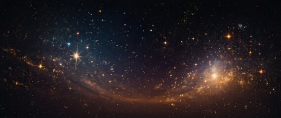 Wall Mural - Abstract light magic luxury background with stars cosmos on the black background