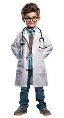 Wall Mural - PNG  Doctor kid american doctor child white background. AI generated Image by rawpixel.