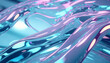 © Kovalova Ivanna - Modern abstract background with liquid holographic neon curved waves in motion