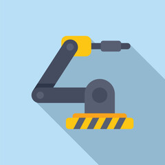 Poster - vector illustration of a cartoonstyle robotic arm, ideal for industrialthemed designs