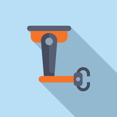 Poster - Modern security camera icon in flat design for surveillance and monitoring safety
