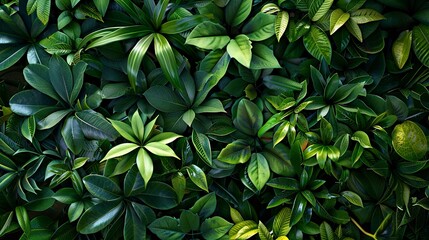 Wall Mural - A lush green plant with many leaves and stems