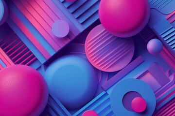 Wall Mural - abstract colorful 3d background by generative ai