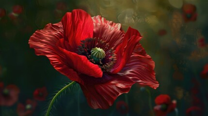 Wall Mural - Crimson poppy