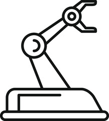 Poster - vector line drawing of a modern robotic arm, suitable for technology and automation concepts