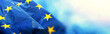 © Pixelmagic - Close-up of the European Union flag. Banner featuring the EU flag. Room for Text.