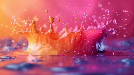 Poster - Abstract background with colorful curves with colorful glass beads