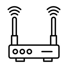 Canvas Print - Modem line icon