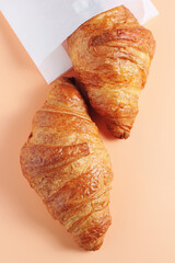 Wall Mural - Croissants in a paper bag