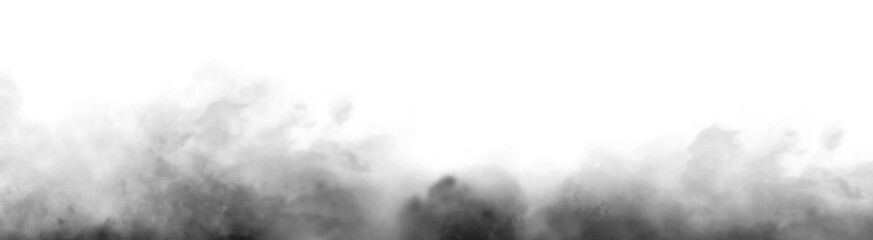 Wall Mural - realistic black cloud or smoke. black haze or vapor on transparent background. png image.