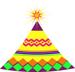 Sticker - Isolated Firecracker Anar of Diwali Element Vector.